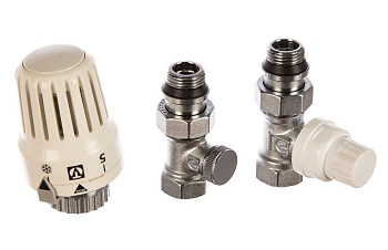 Комплект терморег.прямой 1/2" (термоголовка, клапаны) VT.046.N.04